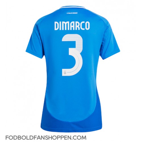 Italien Federico Dimarco #3 Hjemmebanetrøje Dame EM 2024 Kortærmet Italien Federico Dimarco #3 Hjemmebanetrøje Dame EM 2024 Kortærmet
